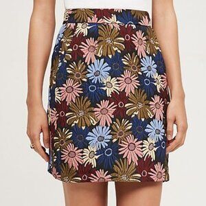 ANTHROPOLOGIE Kai Mini Skirt w/Pockets Multi-color Florals NEW